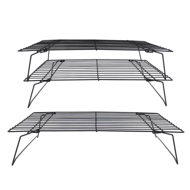 13 Inch Iron Baking Rack 3 Layer Non Stick Cooling Racks For Cooking Baking