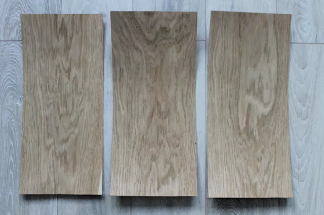 Oak wood veneer, 3 sheets, ~47 x 21cm  (~18.5 x 8.26")  0.6mm (~1/42″)