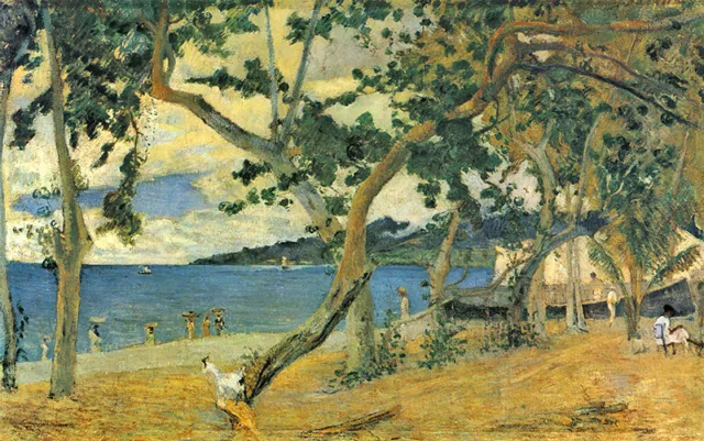 Die Bucht von Saint-Pierre auf Martinique Paul Gauguin Palmen H A3 0397