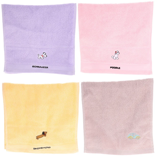 4 pezzi panni in cotone stampa cartone animato morbidi panni ad assorbimento rapido per bambini