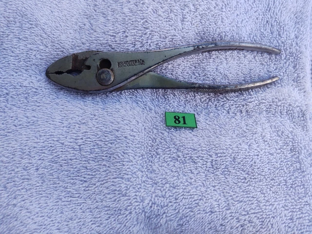 Vintage Kreutzer Slip Joint Pliers Decorative Grips USA Early Tool Wire Cutter