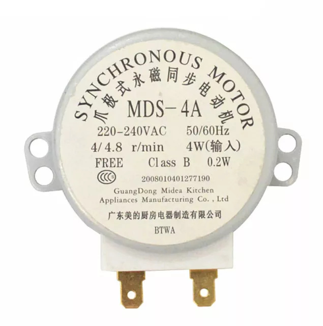 MDS-4A 4/4.8RPM AC 220-240V Synchronmotor Drehtischmotor Mikrowelle Ersatzteile