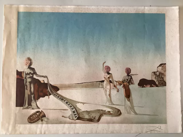 Lithographie Femmes aux tetes de fleurs (d’après) Salvador Dali