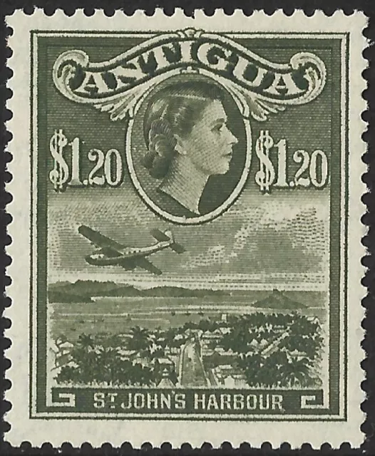 Antigua 1953-62 QEII $1.20 Olive-Green  SG.132 Mint (Hinged)