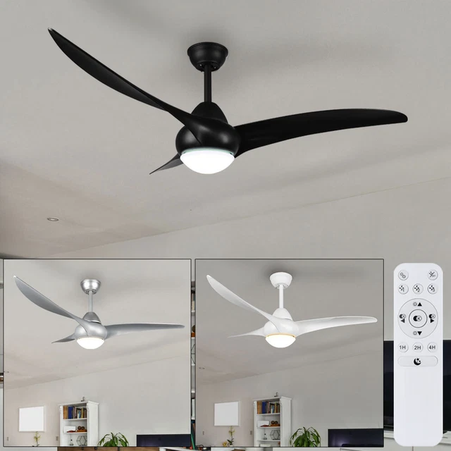 Ventilateur De Plafond Avec Lumières Et Télécommande, Plafonnier