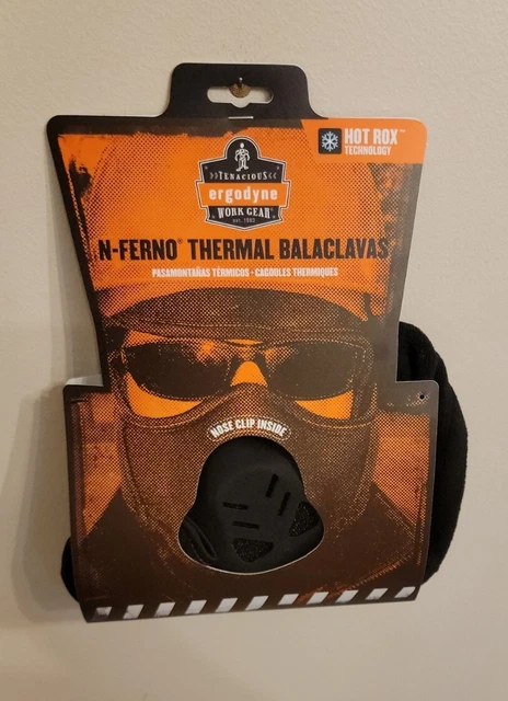Ergodyne Work Gear Cold Weather Mask N-Ferno Thermal Balaclavas Black Fleece