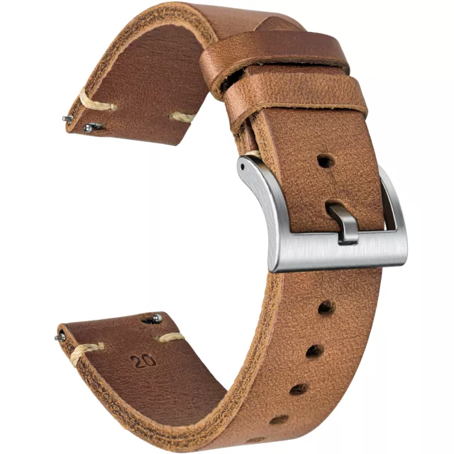 Leather Watch Bands for Men Women Horween Chromexcel Quick Release Watch Strap