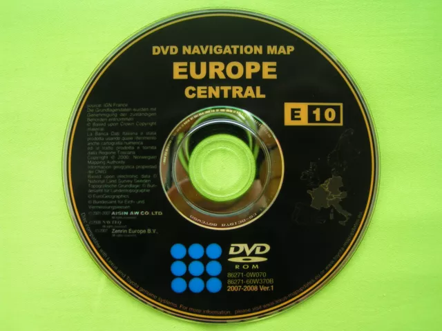 Dvd Navigation Tns 600 700 Deutschland + Eu 2008 Toyota Avensis Auris Rav4 Lexus