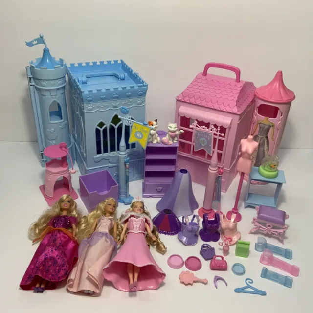 Barbie Mini Kingdom CASTLE HOUSE PLAYSET EXPANDABLE PINK BLUE PRINCESS NEW  NRFB