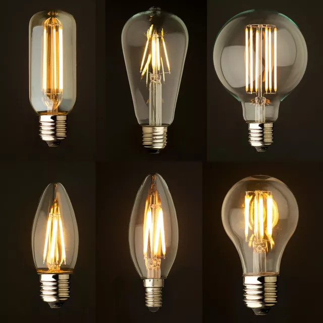 Vintage Filament LED Edison Bulb Dimmable E14 E27 Decorative Industrial Lights