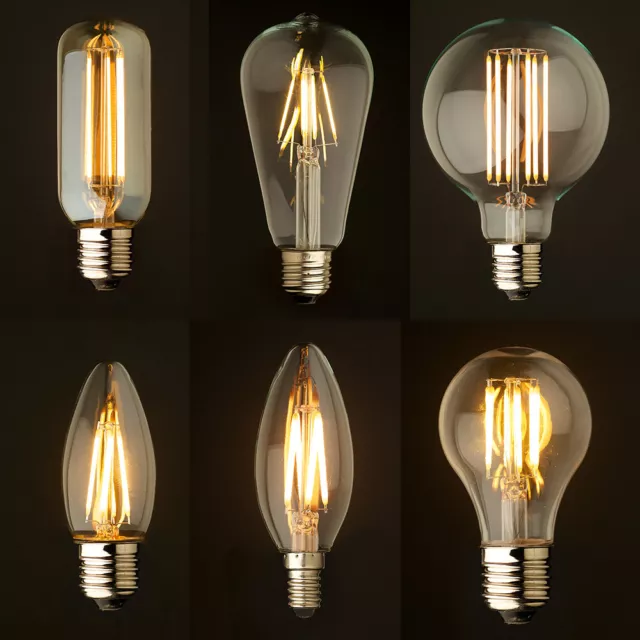 Vintage Filament LED Edison Glühbirne dimmbar E14 E27 dekorative Industrieleuchten