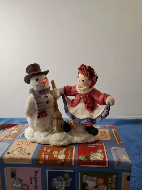 Raggedy Ann & Andy Friends Forever No Matter the Weather#709042 Enesco Snowman