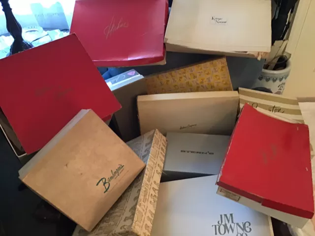 Huge Lot Of Vintage Department Store Gift Boxes