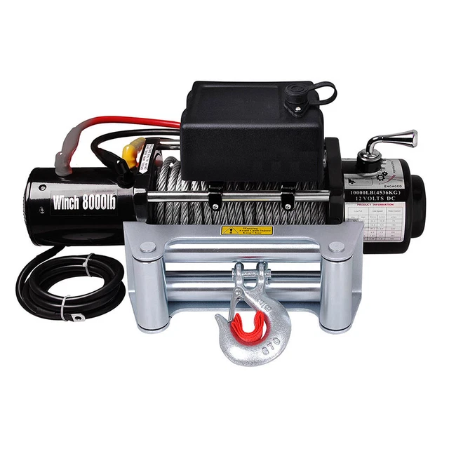 8000Lb Electric Recovery Winch 12V 5.5HP Towing Mount For ATV SUV Truck Trailer