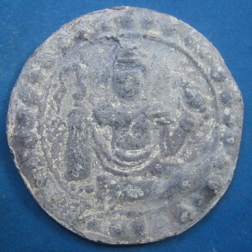 18th circa.--SOUTHEAST ASIA--ANCIENT COIN---SITTING DEITY--50 mm.