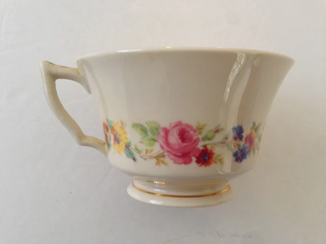 Syracuse China CLIFTONDALE Old Ivory Multicolor Flowers - TEA CUP