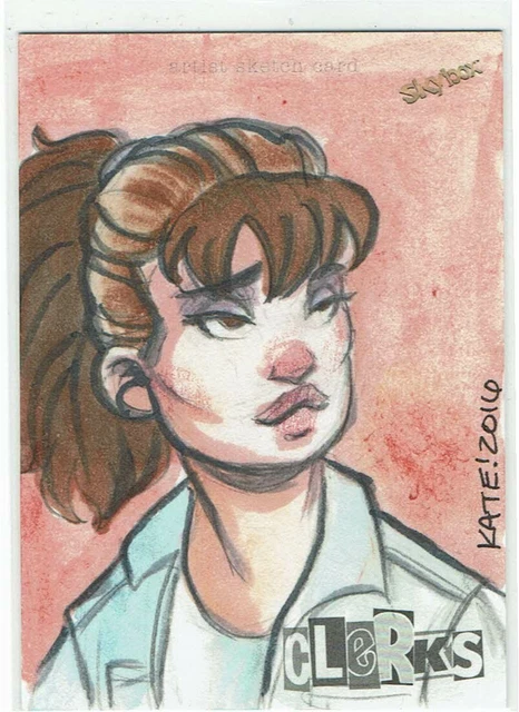 Clerks Upper Deck 2017 Sketch Art Card 1:240 Packs 1/1 Artist Kate Carleton