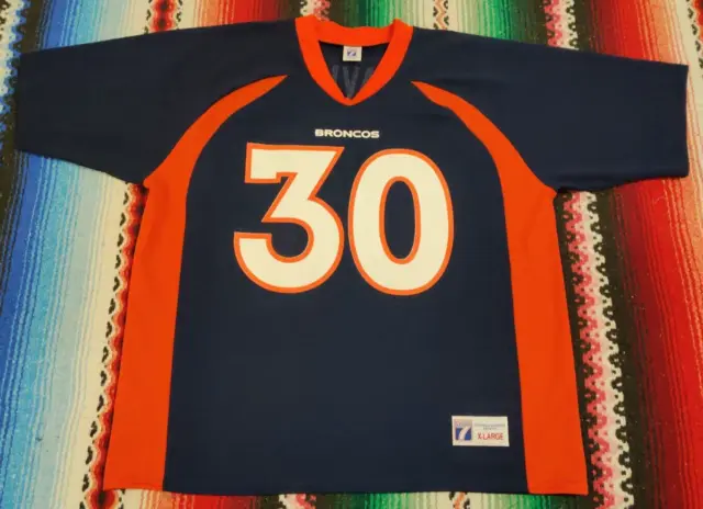 Vintage 90's Terrell Davis Denver Broncos Home Jersey 30 Logo 7 Men's Size XL