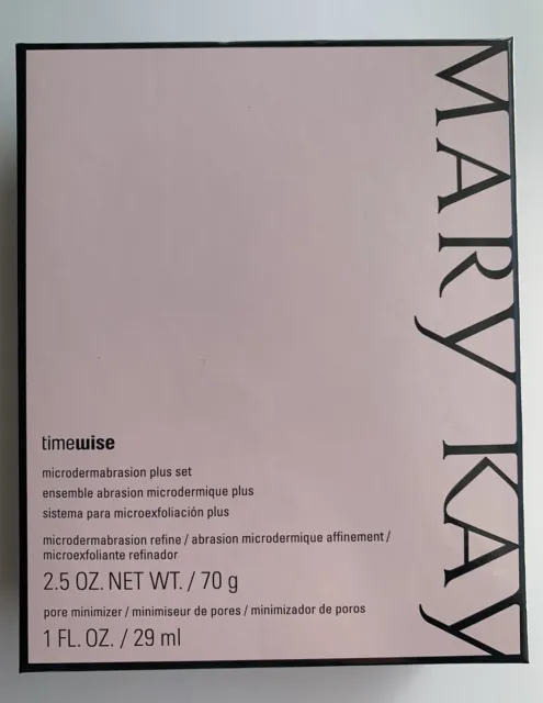 Mary Kay TimeWise Microdermabrasión Plus Set Nuevo En Caja Rosa Negro Con Bolsa de Regalo