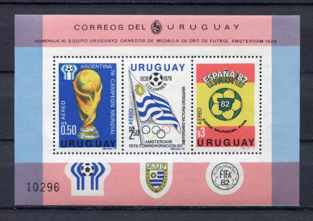 S5890) Uruguay 1979 MNH Wc Football '82 - CM FUSSBALL S/S