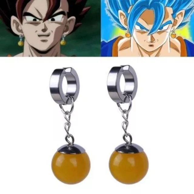 Cos Super Dragon Ball Z Vegetto Potara Black Son Goku Zamasu Earrings Ear  Stud
