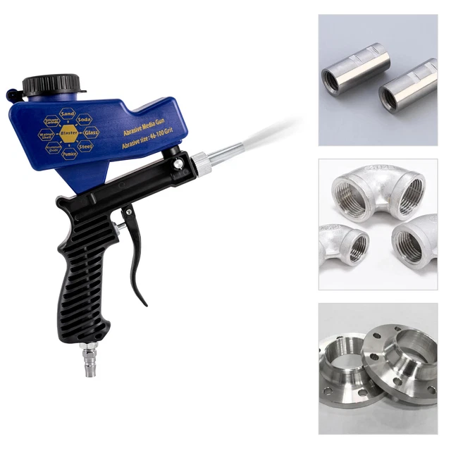 RETTER Technic Druckluft-Sandstrahlpistole – Aluminiumbehälter, Betriebsdruck bis 6 bar