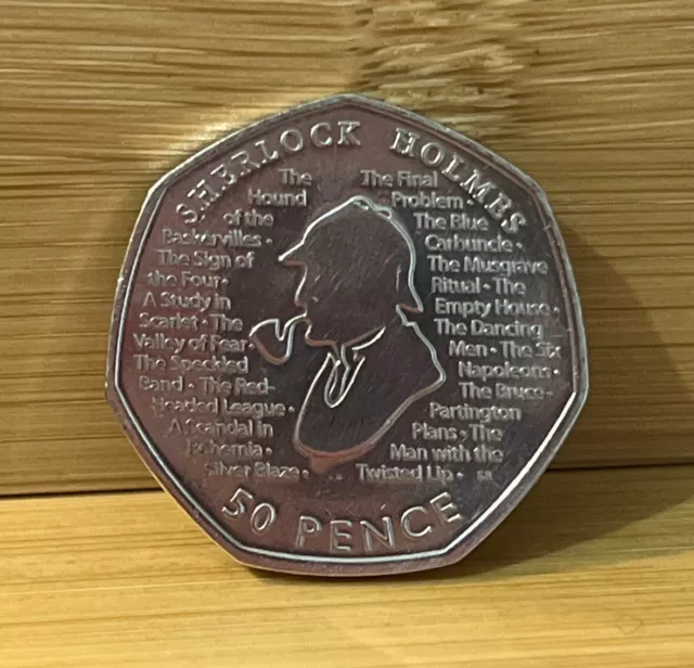 UK 2019 Sherlock Holmes 50p Fifty Pence Rare Coin Hunt Circulated VGC