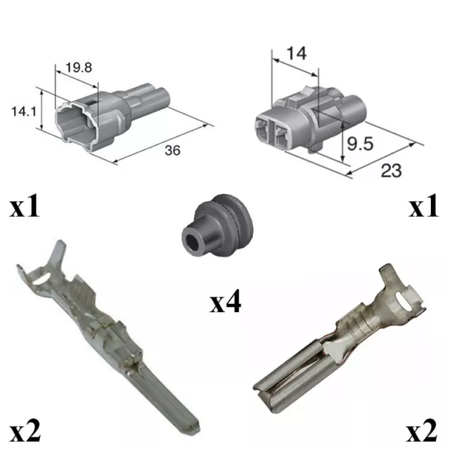 Kit Connecteur MT Sealed Mâle Femelle 2 Voies Type IL