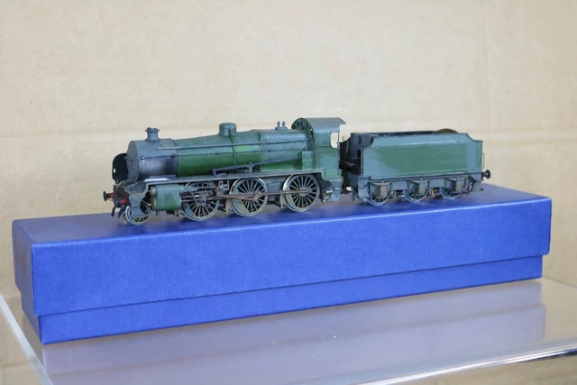 DJH H0 - E120 - Locomotive à Vapeur Avec Wagon Tender - Kit De Construction En Metal Blanc Et Laiton Type 10 Nmbs