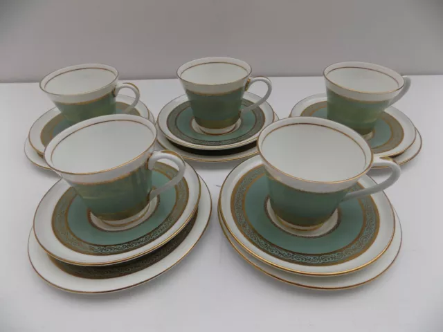 Aynsley Gretna Green Trios Set Of 5