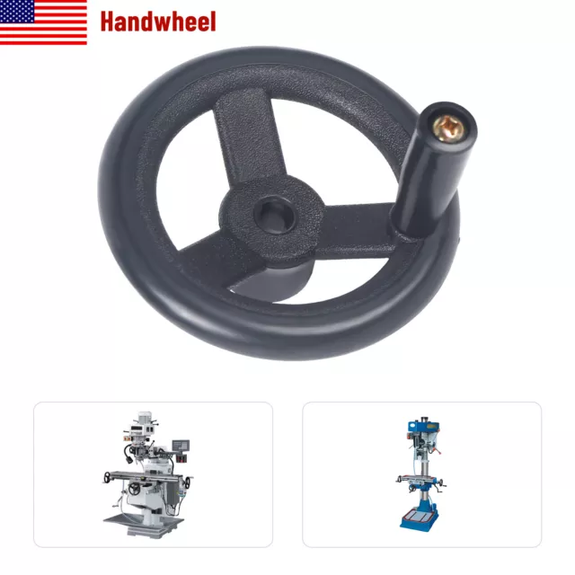 Crank Revolving Handle Round Hand Wheel + 3 Reverse Knobs for Machine