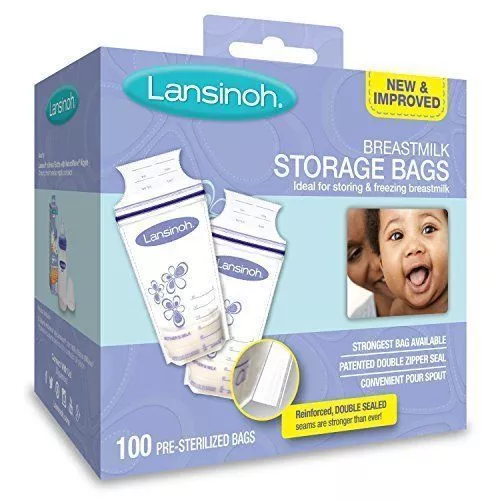 Lansinoh Breastmilk Storage Bags - 100 CT NEW!!! PUMP INTO BAG