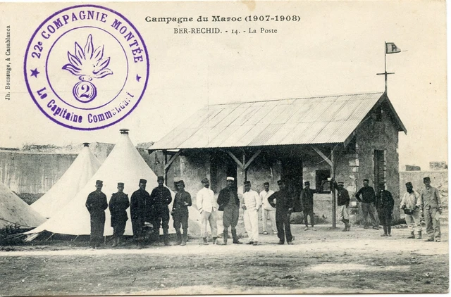 Morocco Postcard / Morocco Campaign Ber Rechid La Poste