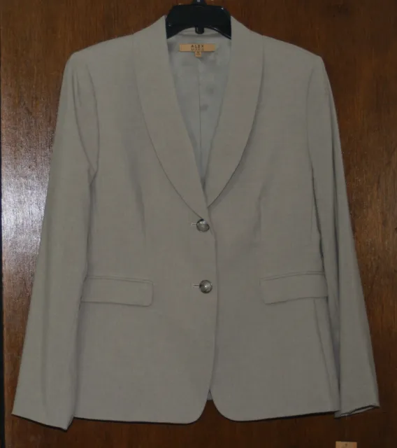 Alex Marie Womens New $159 Suit Separate Coat Jacket Blazer 14 L Large Brown NWT