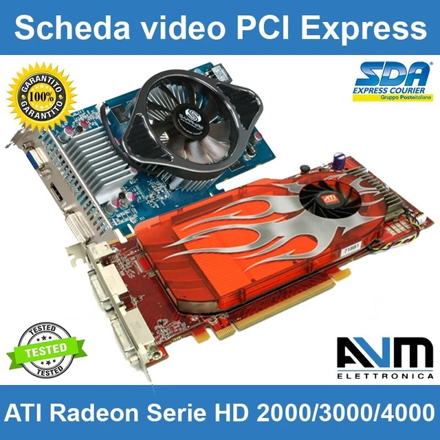 SCHEDA VIDEO PCI Express ATI Radeon HD2400 2600 HD3850 HDMI HD4870