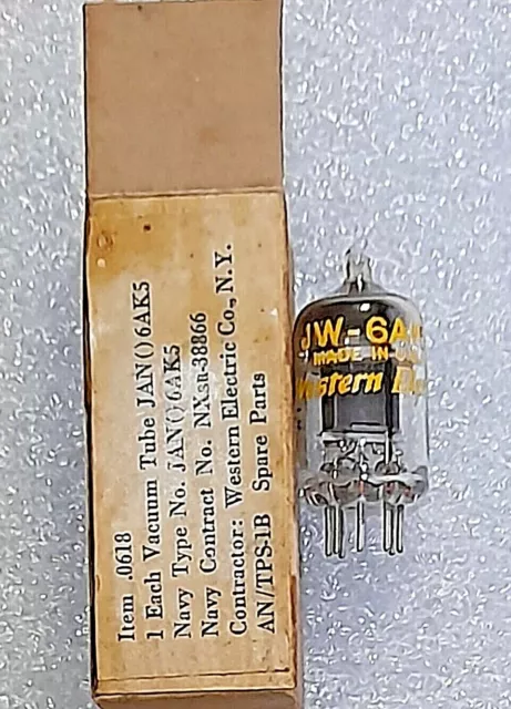 JW-6AK5 Western Electric NOS NIB Vacuum Tube TV-7D Tested 109% will combine ship