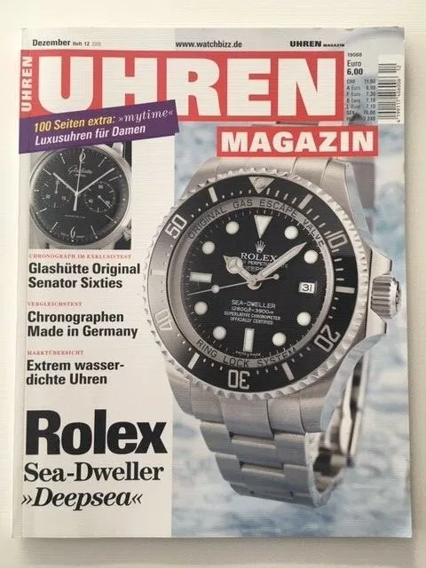 German watch magazin / Magazine allemand de montres UHREN MAGAZIN 12/2008 ROLEX