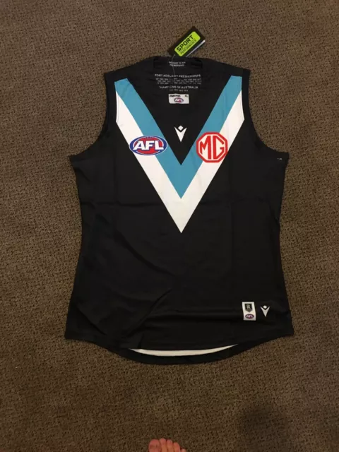 Port Adelaide Power AFL 2022 Macron Home Guernsey Mens Size Large