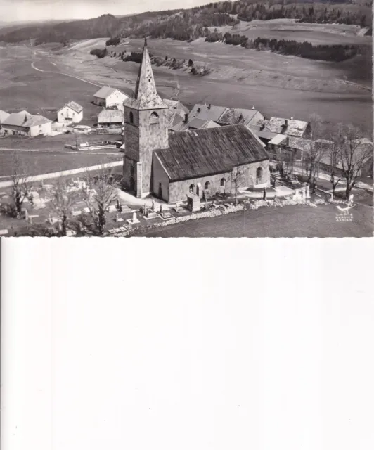 Carte postale ancienne postcard LA CHAUX NEUVE DOUBS vue aérienne église