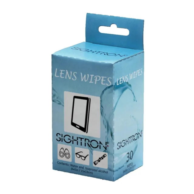 Sightron 6 x 5 In PrePackaged Lens Wipes for Riflescope Binocular and Cell Phone