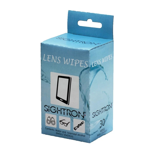 Sightron 6 x 5 In PrePackaged Lens Wipes for Riflescope Binocular and Cell Phone