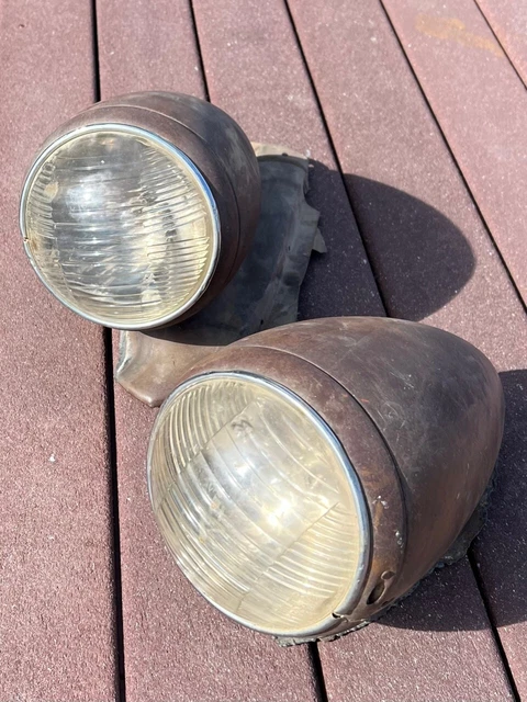 VINTAGE ANTIQUE 1920S 1930s Tiltray Tilt Ray bullet headlights head