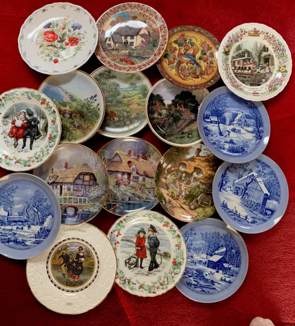 Various Colectors Display  Plates Job Lot Display Plates Lovely X17