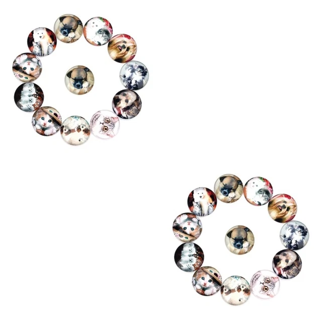 2x Flatback Dome Cabochons Glas Flache Perle Schmuck, Die Entdeckungen