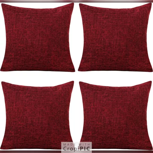 Large Windsor Wine Cushion Covers / Complete Cushions  26" 24" 22" Set Of 2