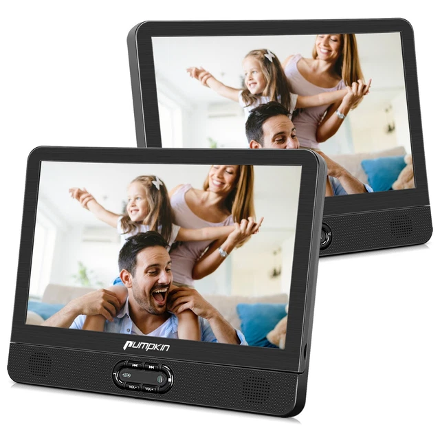 2 X 12" Tragbarer DVD Player Auto Kopfstütze Full HD Monitor für Kinder USB AKKU
