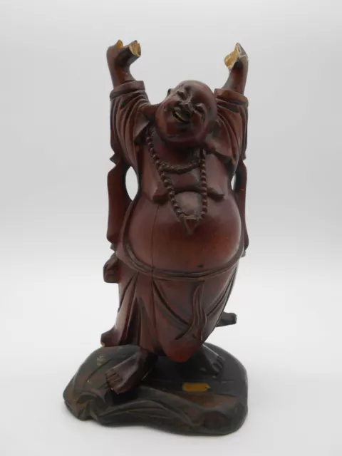 Bouddha porte-bonheur Mini statue de Bouddha rieur Figurine faite à la main  en résine Maitreya Statues et sculptures peintes à la main Essence Grand