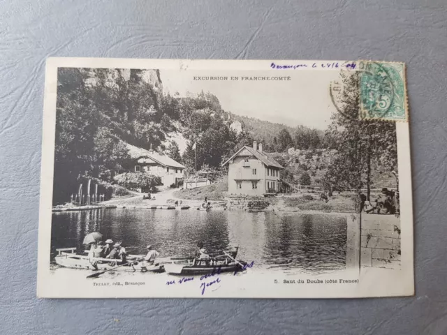 CPA / Carte postale ancienne - Excursion en Franche Comté - Saut du Doubs (25)