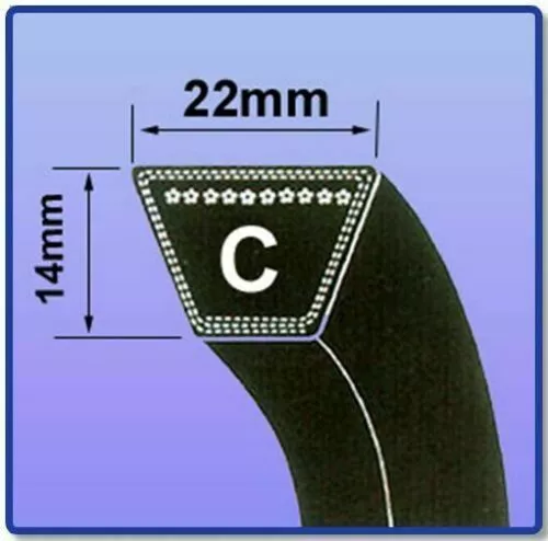 C Section V Belt Sizes C40 - C70 V Belt 22Mm X 14Mm Vee Belt Fast Post