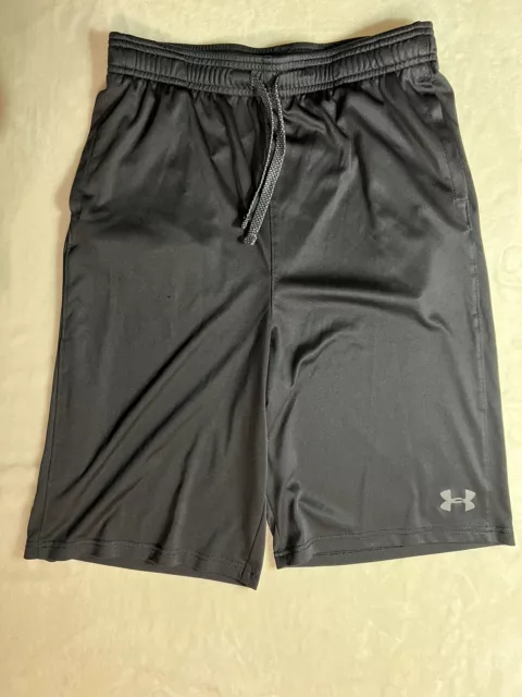 Under Armour Youth Boys Black Shorts Size YXL Loose Heatgear